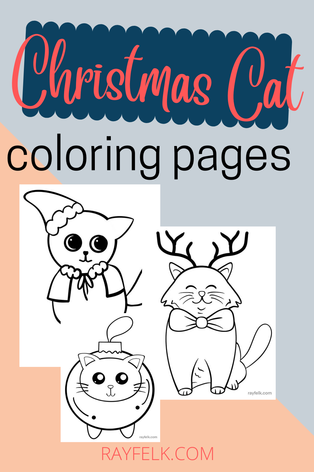 10 Lovely Christmas Cat Coloring Pages That Will Melt Your Heart