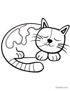 printable cat coloring page, rayfelk