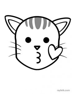 printable cat coloring page, rayfelk