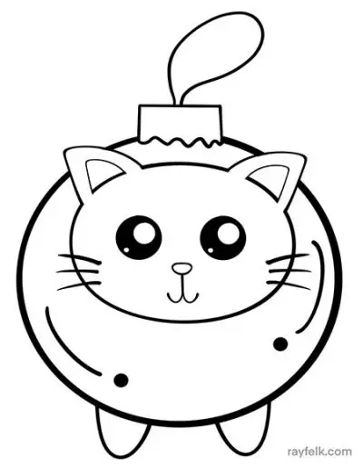 Christmas Cat Coloring Pages: Free Printable PDFs