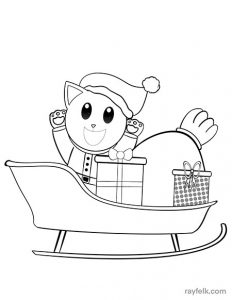 Christmas Cat Coloring Pages: Free Printable PDFs