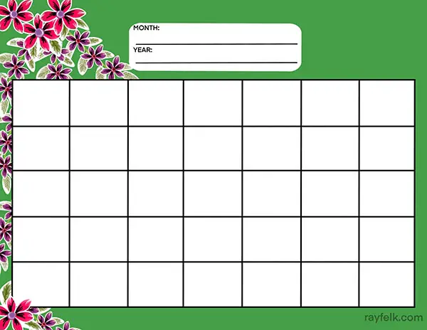 10 Free Printable Blank Calendar