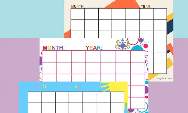 10 Free Printable Blank Calendar