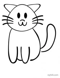 printable cat coloring page, rayfelk