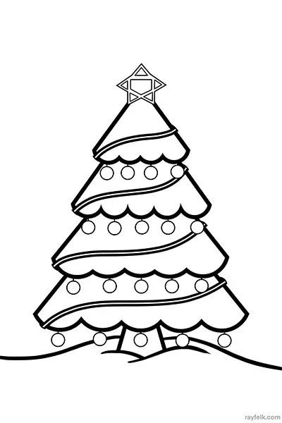 Christmas Tree Coloring Pages: Free PDF Printables - RAYFELK