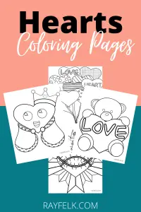 Heart Coloring Pages free PDF, Rayfelk
