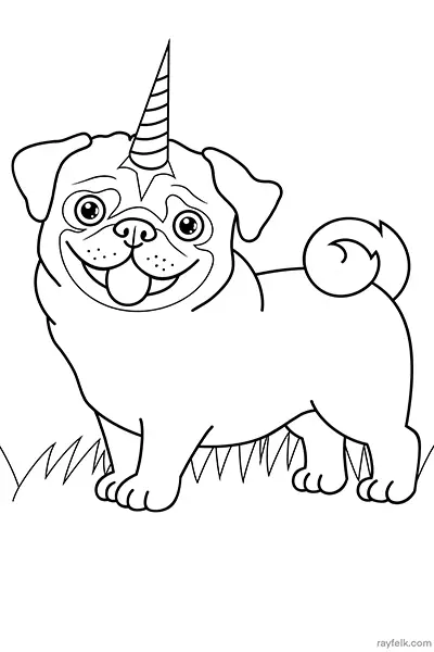Pugicorn Coloring Pages Coloring Pages