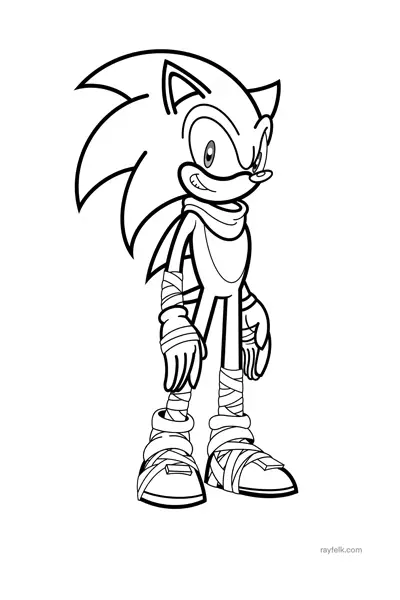 Free Sonic  the Hedgehog coloring Page