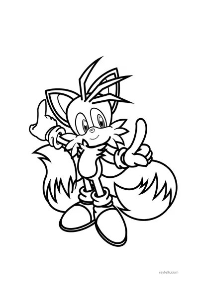 Tails coloring Page
