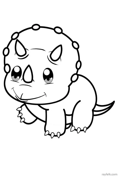 triceratops coloring page