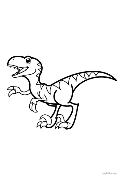 baby velociraptor coloring pages