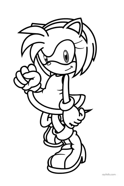 Amy Rose coloring page