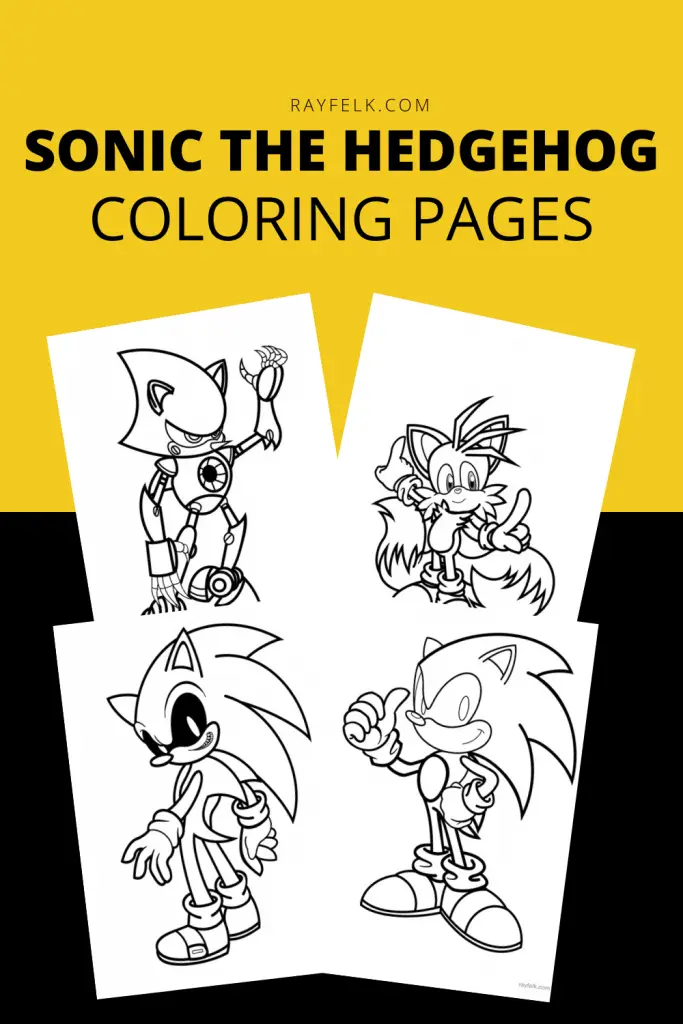 sonic the hedgehog coloring pages, free pdf