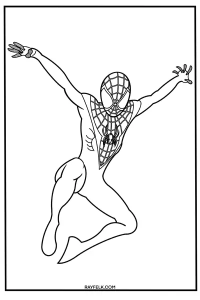 miles morales coloring page