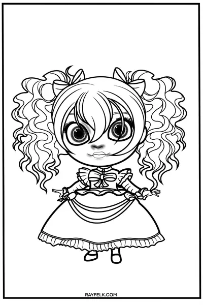 Poppy doll coloring page, rayfelk