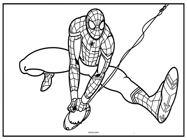 spiderman far from home coloring page
