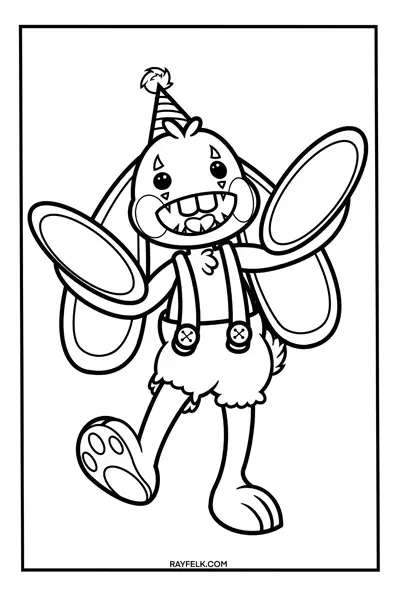 Bunzo bunny coloring page, rayfelk