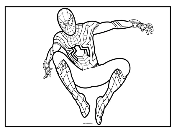 spiderman no way home coloring page