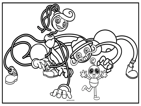 Long Legs family reunion coloring page