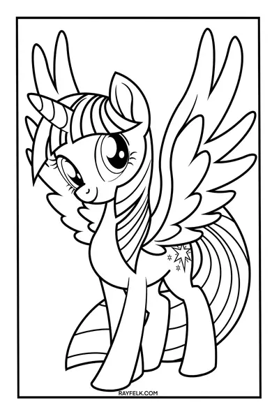 Twilight sparkle coloring page, my little pony coloring sheet, rayfelk