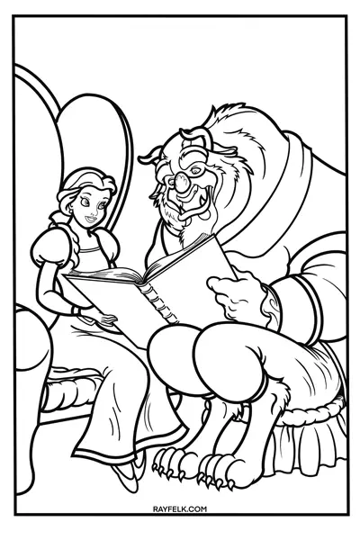 Disney Princess coloring page, Princess Belle coloring page,  rayfelk