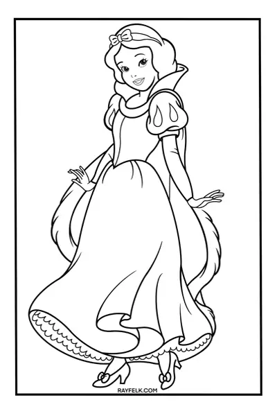 Disney Princess coloring page, Snow White coloring page, rayfelk