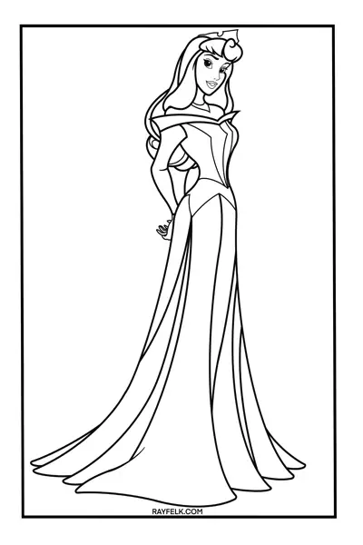 Disney Princess coloring page,  Princess Aurora picture to color, rayfelk