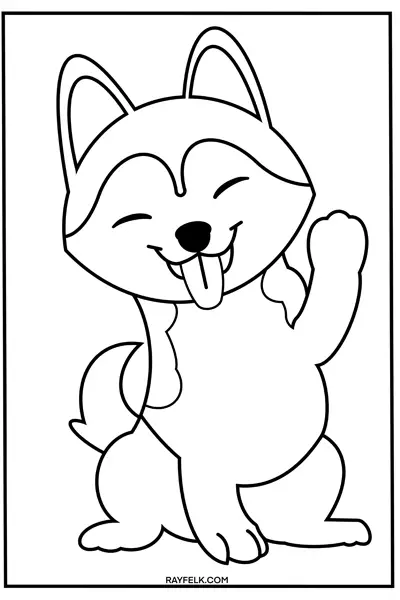husky puppy coloring page, puppy picture, rayfelk