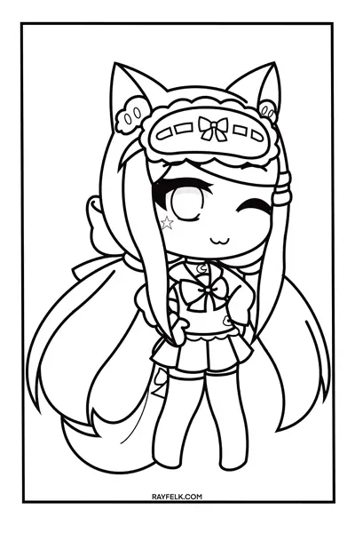 gacha life coloring pages, rayfelk, gacha life NPC Senpaibuns