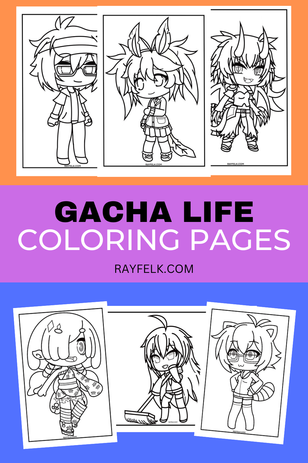 Free Printable Gacha Life Music Coloring Page, Sheet and Picture