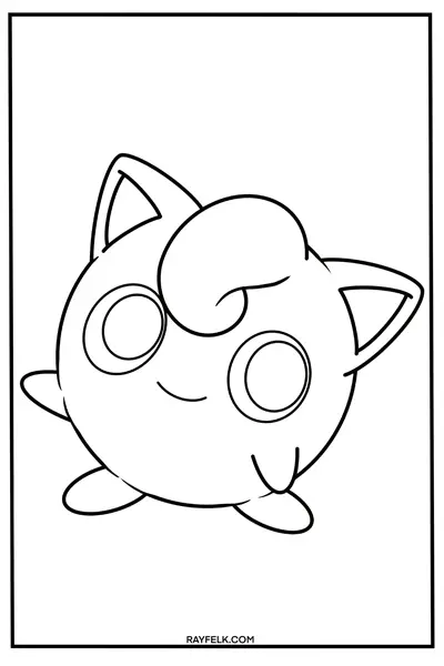 pokemon coloring pages, Jigglypuff coloring page, rayfelk
