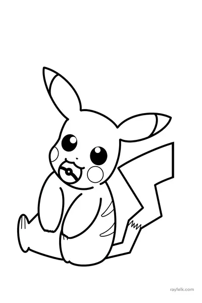 pikachu coloring page, rayfelk, pokemon coloring pages