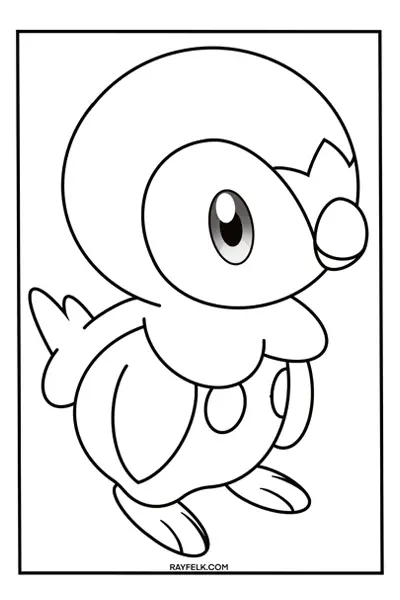 Piplup, Free Pokemon coloring pages, Free Pokemon pictures to color, rayfelk