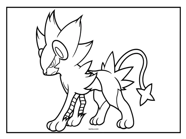 luxray, rayfelk, pokemon free pictures to color