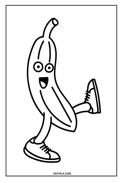 banana coloring sheets, rayfelk