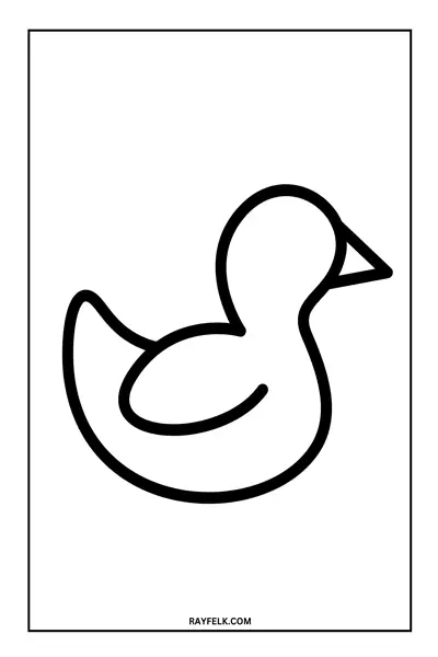 duck coloring PDF, rayfelk