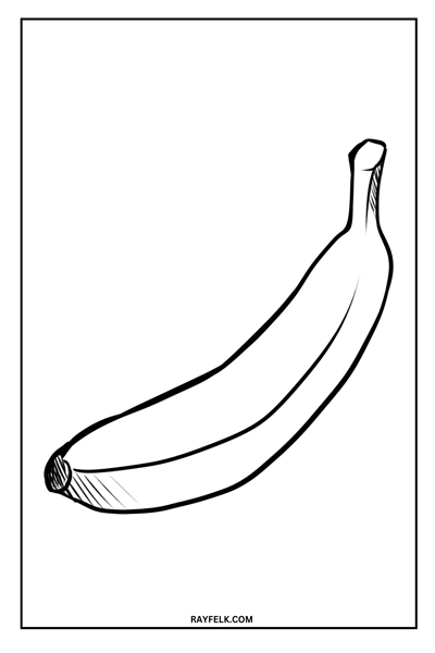 banana coloring pages, rayfelk