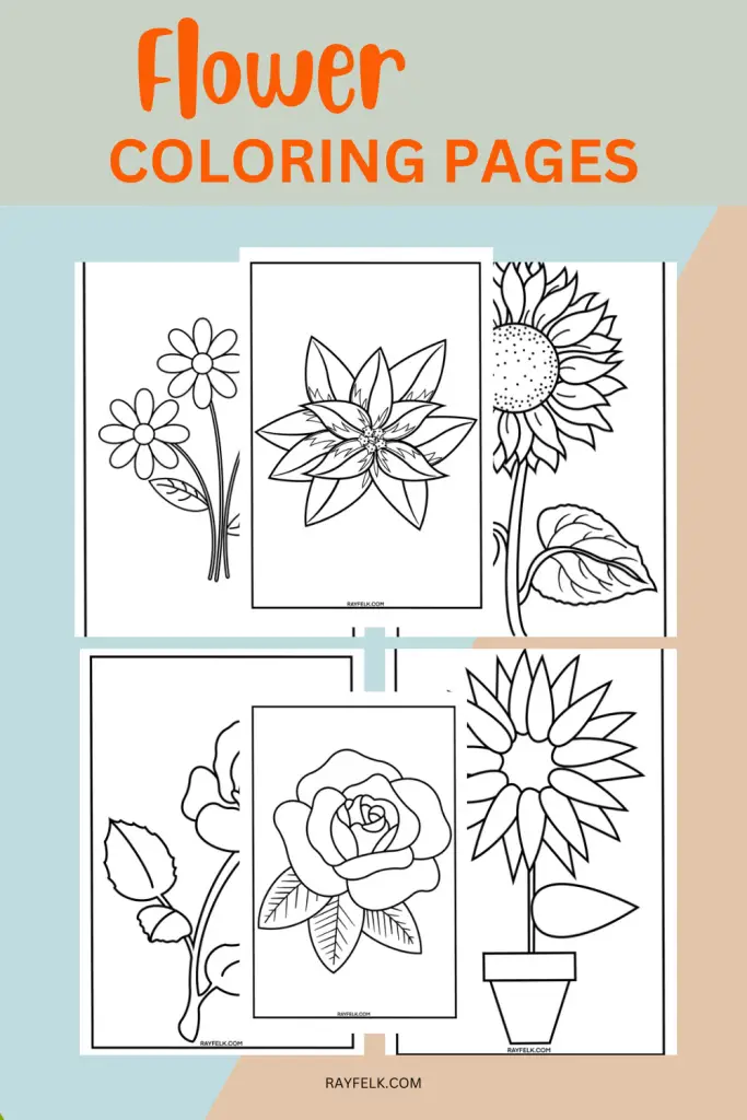 flower coloring pages, rayfelk
