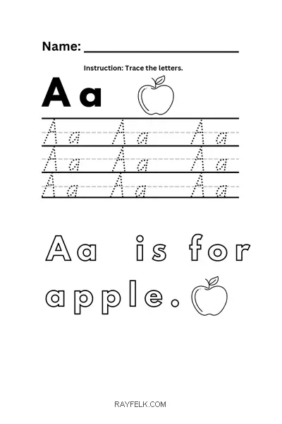 Letter a Worksheets: Free Printables