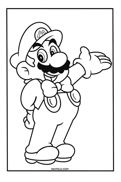 Super Mario Coloring Pages, Rayfelk