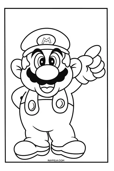 Super Mario Coloring Pages, Rayfelk