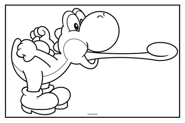 Yoshi Coloring Pages, Rayfelk