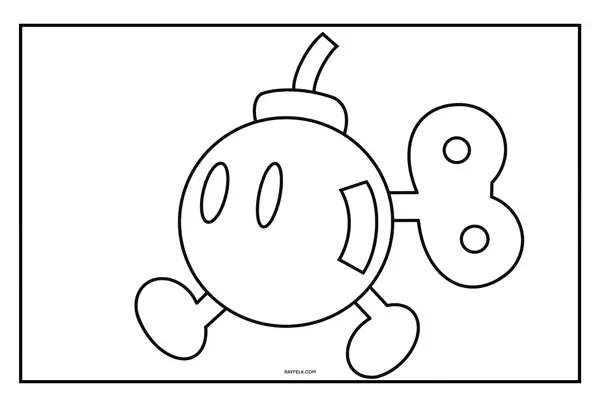 Bomb Omb coloring Page, Rayfelk