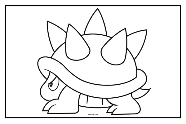 spiny coloring page, rayfelk