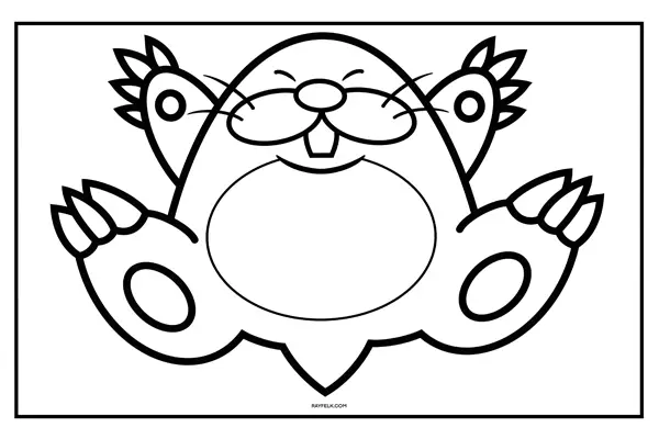 Monty Mole Coloring Pages, rayfelk