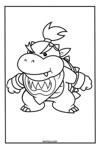 80 Super Mario Bros Coloring Pages - 042 Bowser Jr Coloring Pages Rayfelk 200x300 