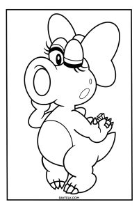 80 Super Mario Bros Coloring Pages - 043 Birdo Coloring Pages Rayfelk 200x300 