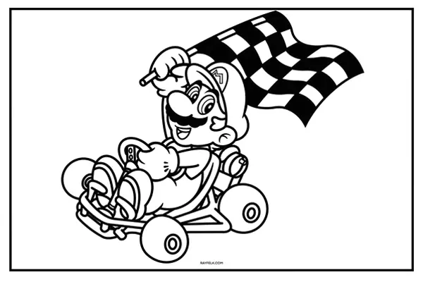 Mario Kart Pictures to Color, Rayfelk