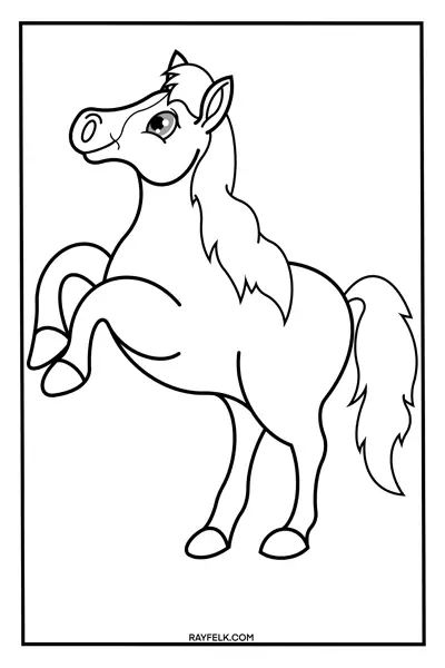 Horse Coloring Pages, Rayfelk