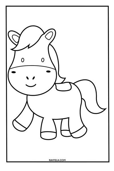 Horse Coloring Pictures, Rayfelk